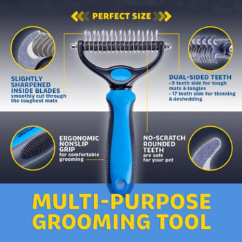 Naminių gyvūnėlių plaukų mazgų išardymo šepetėlis; ženklas: Other; Importas: Ne