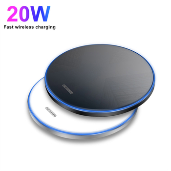 20W metalinis belaidis įkroviklis su veidrodine danga (QC3.0, Type-C)