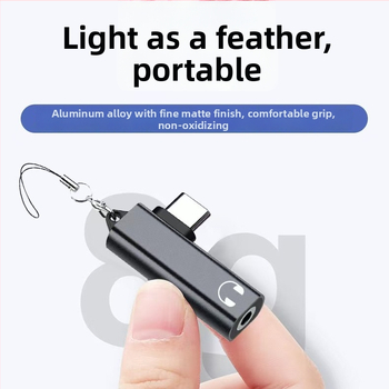 Type-C garso adapteris suderintas su iPhone 15, Huawei, Xiaomi ir OnePlus – garso išvestis, čip Zhongke Lanxun