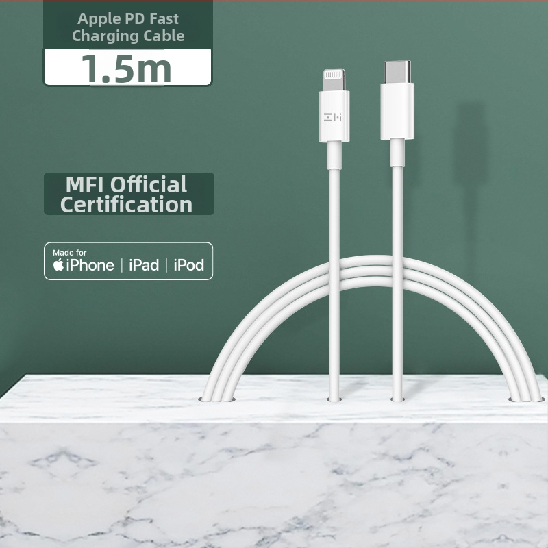 ZMI USB-C į Lightning kabelis su MFI sertifikatu, PD greitas įkrovimas, silikoninis kabelis