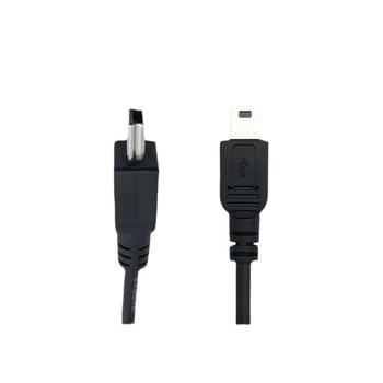 Mini USB duomenų kabelis su T-portu, greitas įkrovimas, 2A išvestis, PVC, vienas galas – skirtas kameroms ir dash cam