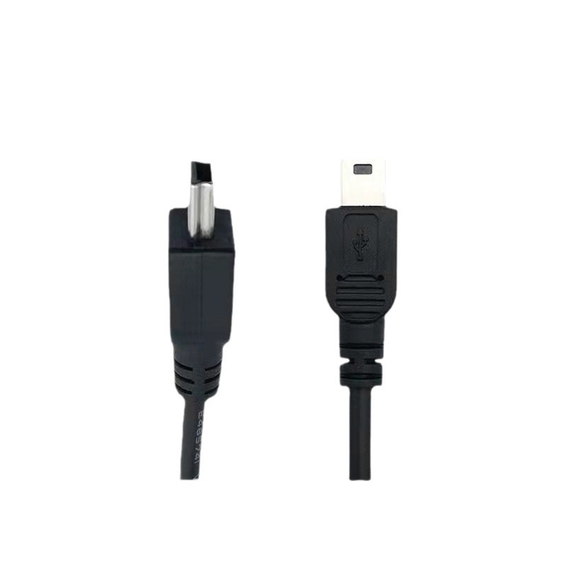 Mini USB duomenų kabelis su T-portu, greitas įkrovimas, 2A išvestis, PVC, vienas galas – skirtas kameroms ir dash cam