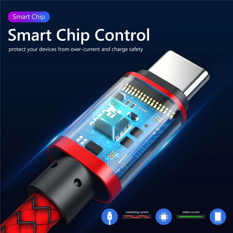 Dragon-Scale greito įkrovimo duomenų kabelis USB-C / Micro USB, aliuminio lydinys, 5V 3A, duomenų perdavimas