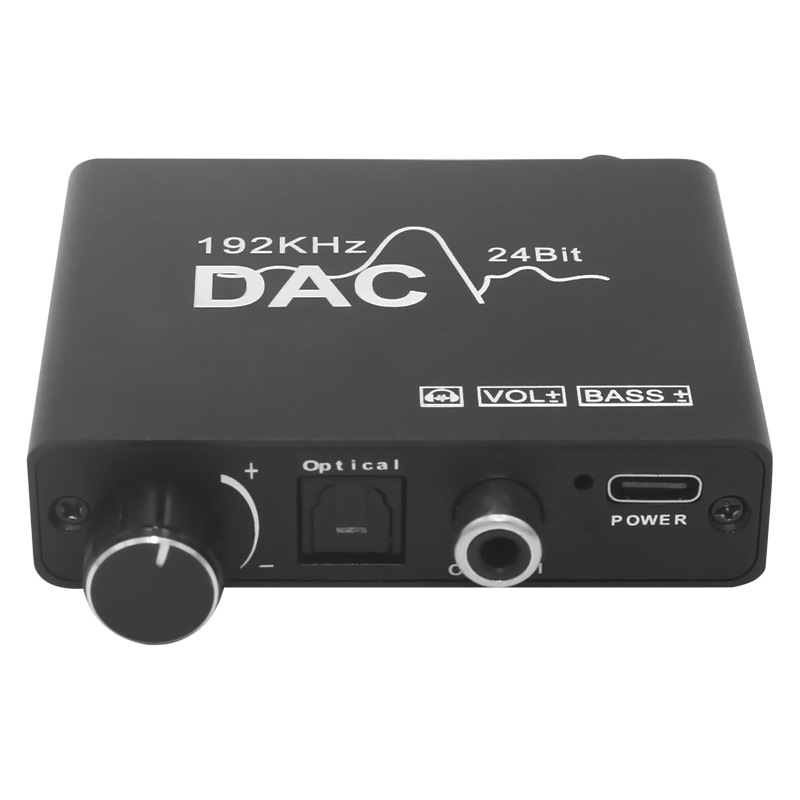 DAC su bosu, 192 kHz, reguliuojamas garso stiprumas, USB maitinimas