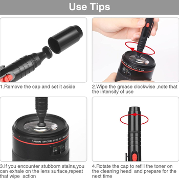 Kamerų valymo rinkinys DSLR ir be veidrodžio CMOS jutikliui, įskaitant objektyvo peną ir šepetėlius, plastiko medžiaga, OEM pritaikymas