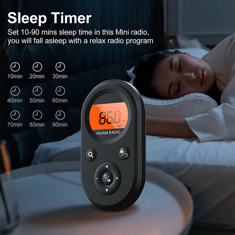 SYJ003 kišeninis mini radijas, skaitmeninis ekranas, stereo gars, skaitmeninis dažnio reguliavimas, vienos juostos