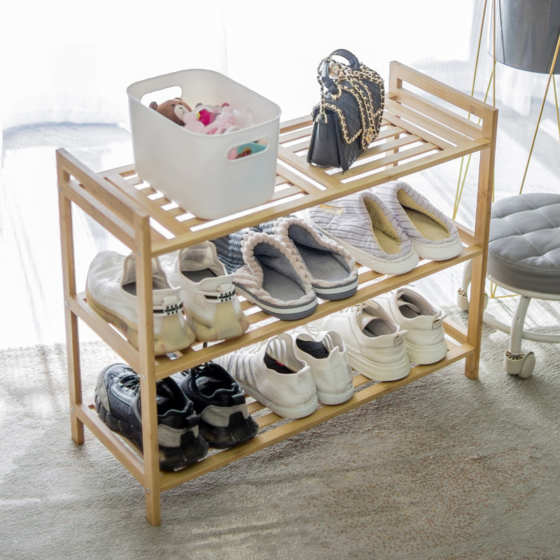 Įėjimo batų laikiklis – bambukas, šiuolaikinis minimalistinis stilius, daugiafunkcinis