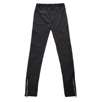 Kelnaitės su šonine užtrauktuku ir velūro įdėklu, rudeniui–žiema, 3/4 ilgio, 50% medvilnė, audinio svoris 250 g/m²