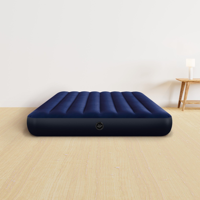 INTEX kettős felfújható ágy flockos felülettel kempingezéshez