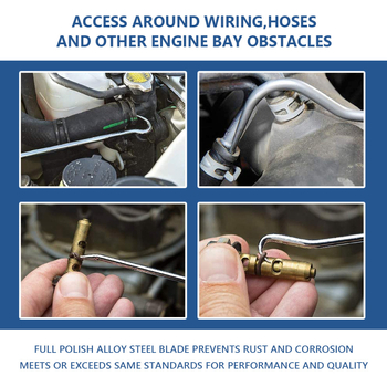 10 kabliukų komplektas automobilių remontui - anglies plienas