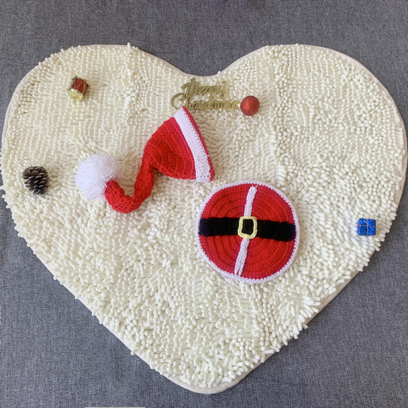 Set tricot pentru fotografii cu nou-născuți, temă Crăciun — material acrilic 80% și amestec de bumbac, tratat moale, unisex, pentru ședințe foto cu bebeluși.