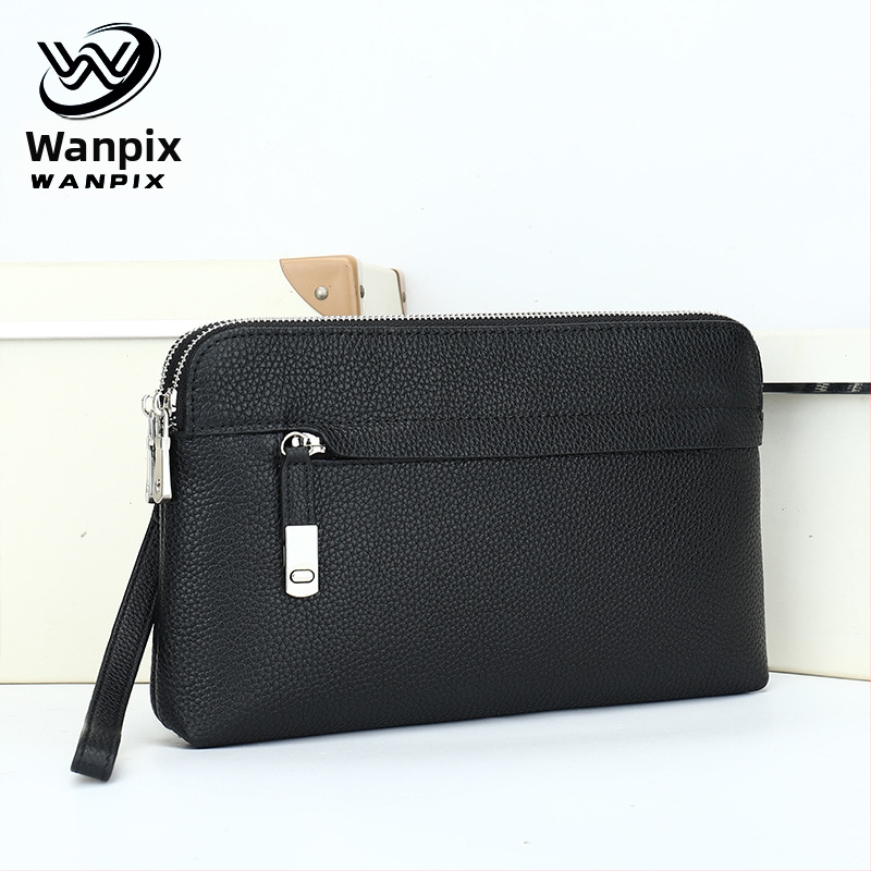 Vyrinė odinė clutch rankinė - viršutinio sluoksnio karvės odos, miesto stilius, atspari vandeniui, verslo kelionėms