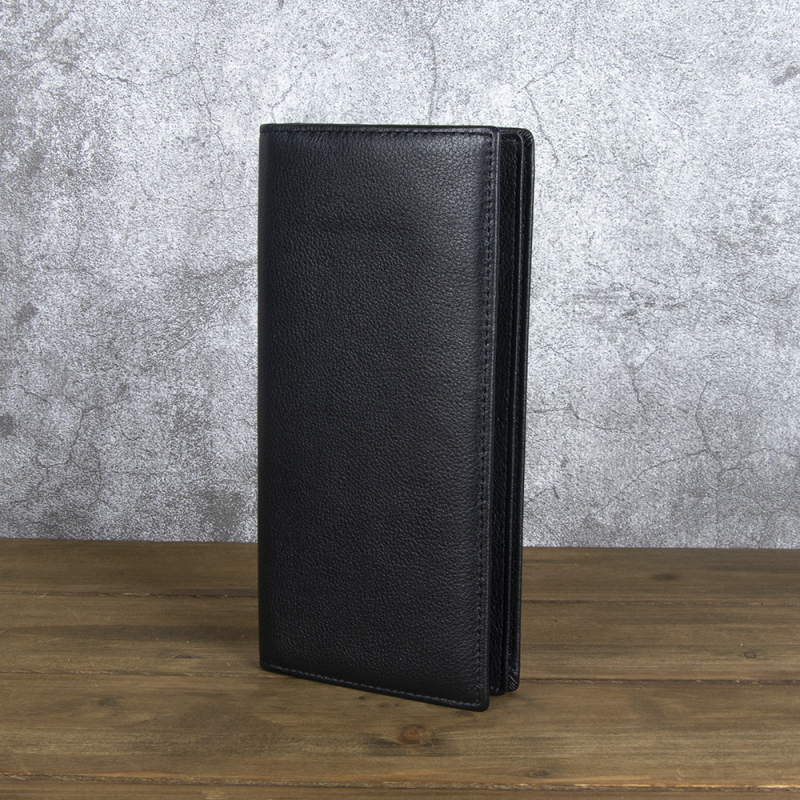 Vyrų odinė piniginė - vertikalus dizainas, pirmojo sluoksnio karvės odos, ultra lengvas, atsparus dėvėjimuisi, keli kortelių skyreliai, miesto paprastumas