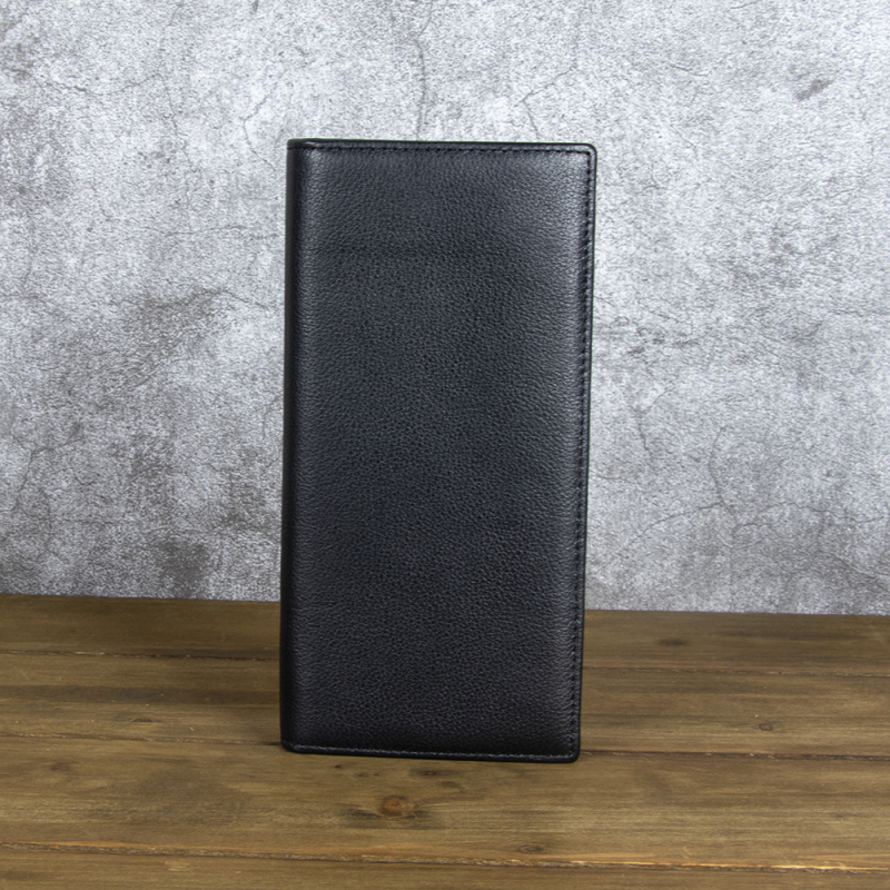 Vyrų odinė piniginė - vertikalus dizainas, pirmojo sluoksnio karvės odos, ultra lengvas, atsparus dėvėjimuisi, keli kortelių skyreliai, miesto paprastumas