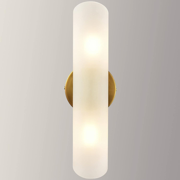 Стенно осветително тяло в скандинавски стил с LED светлина, абажур от облачен камък, железен корпус