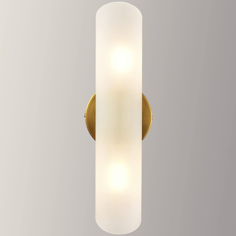 Стенно осветително тяло в скандинавски стил с LED светлина, абажур от облачен камък, железен корпус