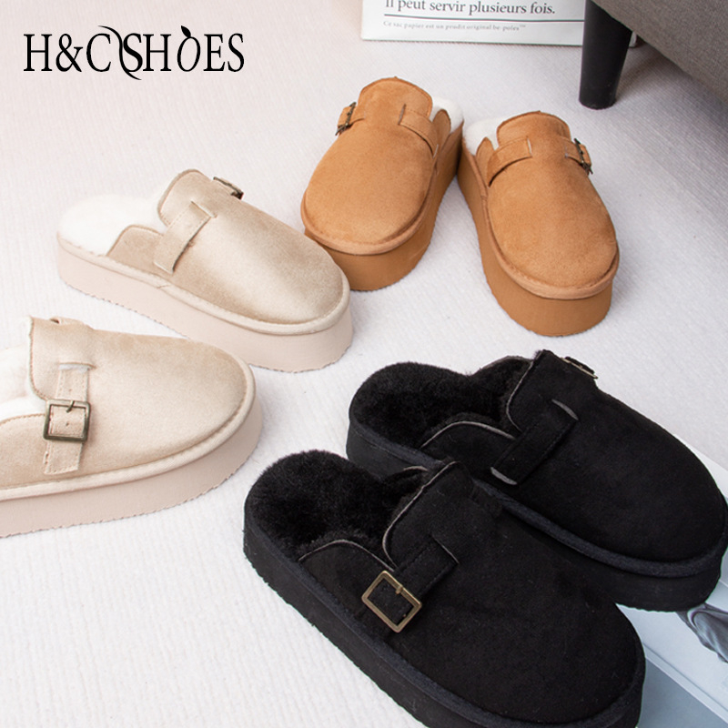 Igapäevased kodukoduslamad veluurist ülemisega, EVA tallaga, suletud varvas, ümmargune varvas, imiteeritud kašmiirvooder