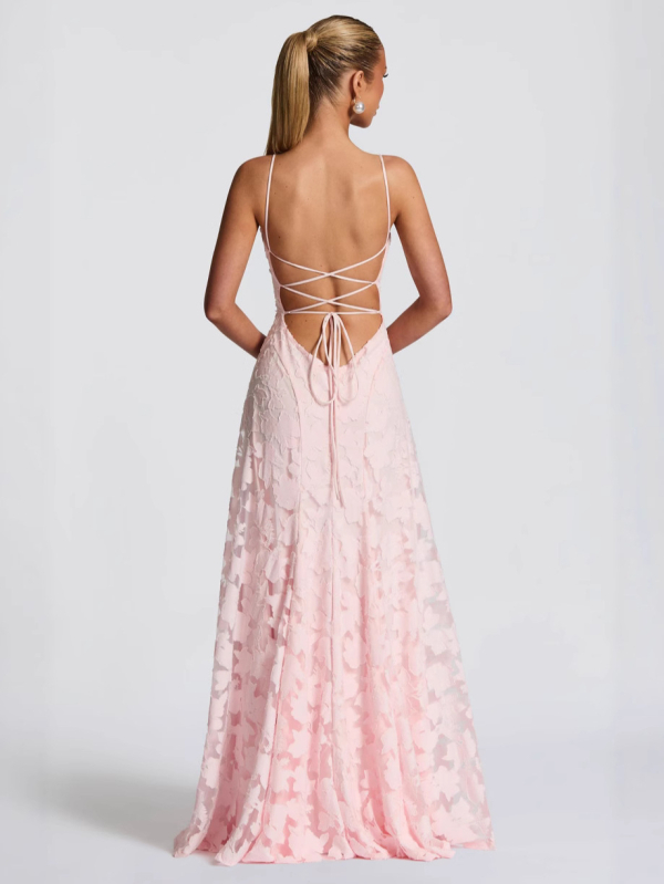 Šifon haljina slip s floralnim uzorkom, bez rukava, duga, poliester 80–90%