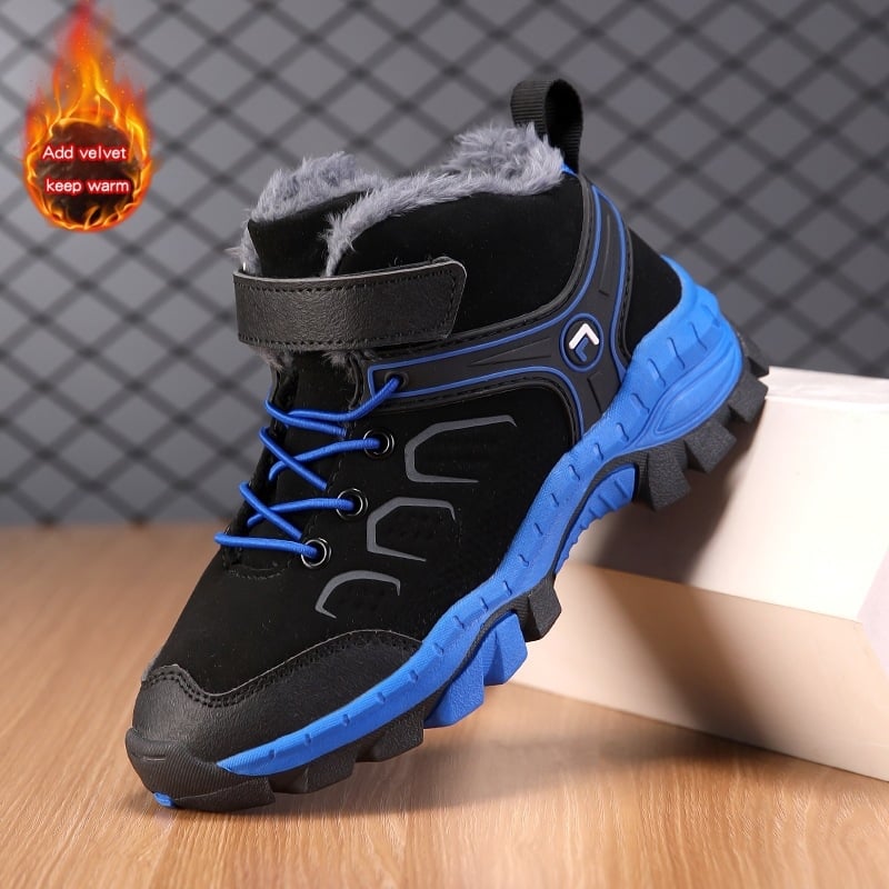 Детски ботуши до глезена за момчета, синтетичен кожен горен, спортен стил, за деца 4–16 г.