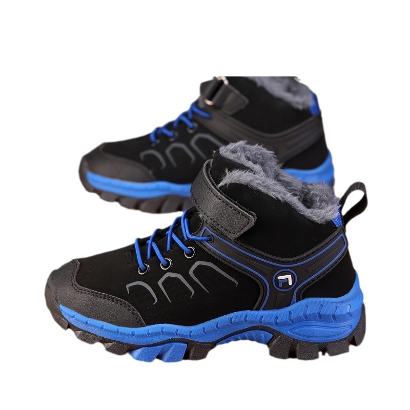 Детски ботуши до глезена за момчета, синтетичен кожен горен, спортен стил, за деца 4–16 г.