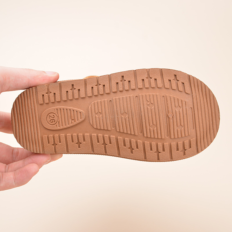 Детски обувки до глезена за зима, леопардов принт, замшев връх, подметка TPR, корейски стил