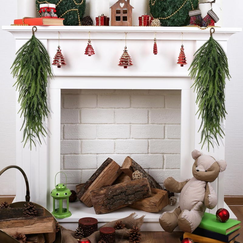 Κρεμαστό διακοσμητικό φυτό τοίχου από ράταν, τεχνητό φυτό • Μάρκα Red garden • Κωδικός Hzy-116 • Σειρά Rattan • Υλικό: πλαστικό λουλούδι