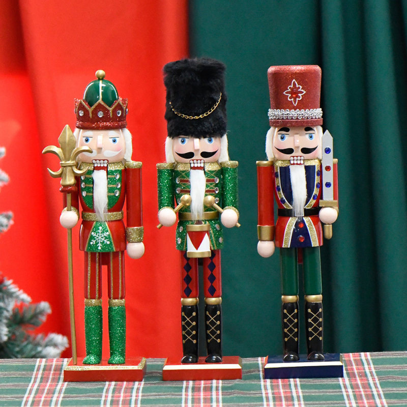 Nutcracker фигура - Европейски стил, дървена украса за Коледа, подарък за празник