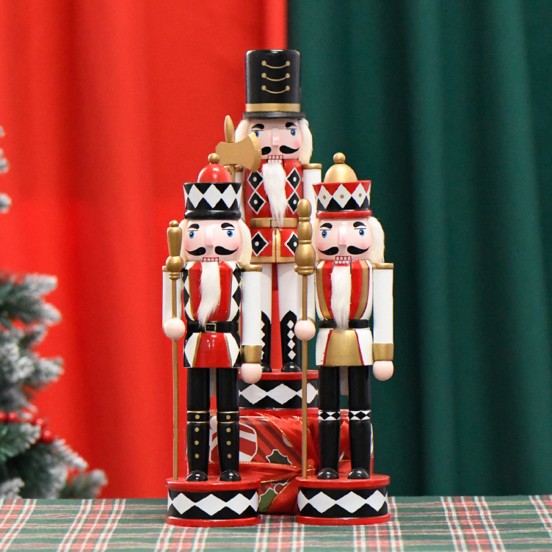 Nutcracker фигура - Европейски стил, дървена украса за Коледа, подарък за празник