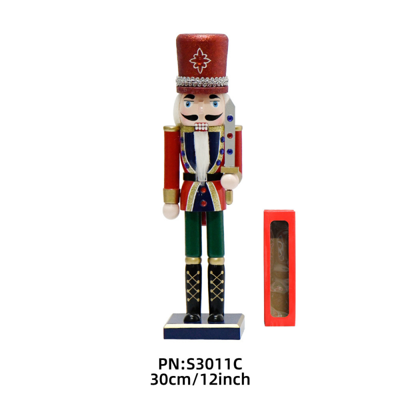 Nutcracker figūra - Europos stilius, medinė dekoracija Kalėdoms, šventės dovana
