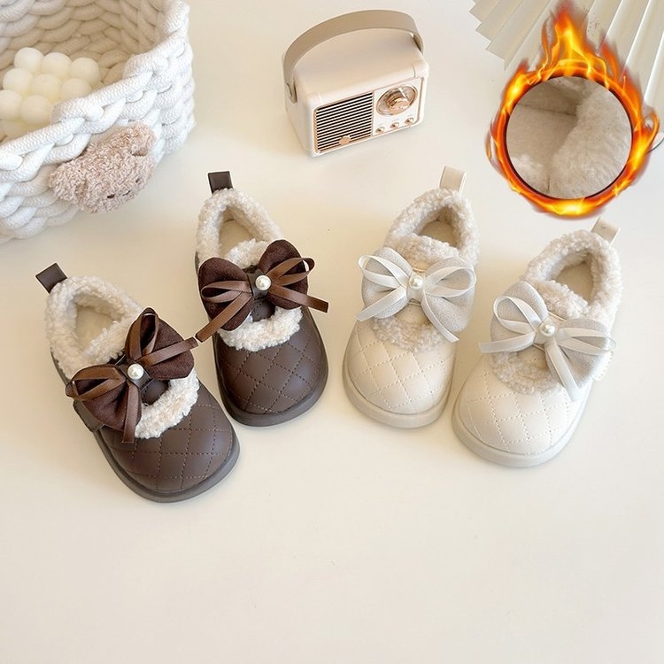 Mergaitėms skirti bateliai su medvilniniu įdėklu, fleece vidinis pamušalas, Velcro užsegimas, guminė pada, žiema 2024