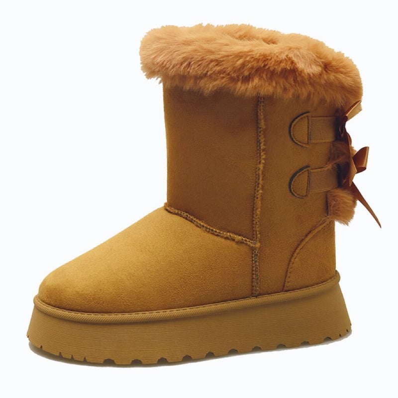 Hócsizmák meleg műszálas bélésével, PU felsőrész, gumitalp, 5 cm sarok