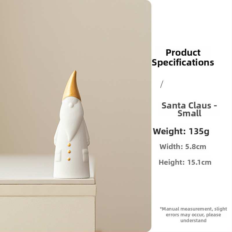 Porcelianė vaza su Kalėdų seneliu, šiaurės Europos Kalėdinis dekoras, šiuolaikinis minimalistinis stilius, prekės ženklas A search for ceramics