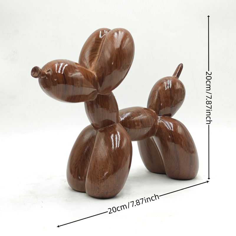 Xiangsheng Ornament din rășină – Câine balon, stil desen animat; Meșteșuguri din rășină; Cadou pentru ziua de naștere, absolvire sau inaugurarea noii case