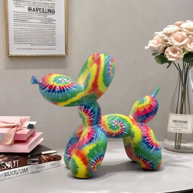 Xiangsheng Ornament din rășină – Câine balon, stil desen animat; Meșteșuguri din rășină; Cadou pentru ziua de naștere, absolvire sau inaugurarea noii case