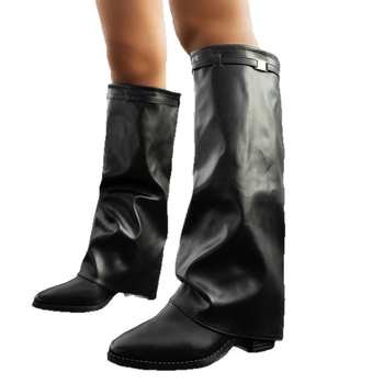 Női hosszú csizma, brit stílusú, hegyes orr, vast középmagas sarok 3–5 cm, magas szár