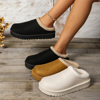 Női hócsizma, velúr felsőrész, gumitalp, alacsonyszár, kerek orr, műszőrmés bélés, slip-on, téli