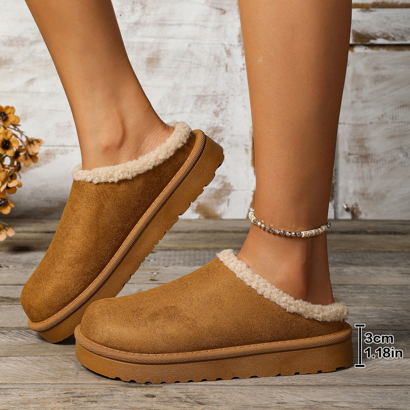 Női hócsizma, velúr felsőrész, gumitalp, alacsonyszár, kerek orr, műszőrmés bélés, slip-on, téli