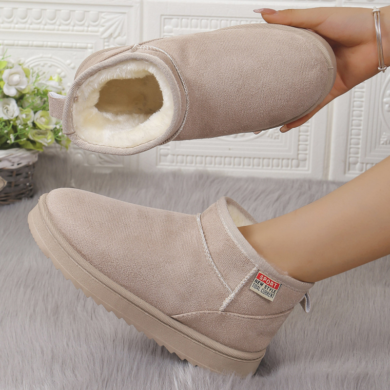 Női téli hócsizma fleece béléses, csúszásmentes gumitalp, velúr felsőrész, boka magasságú