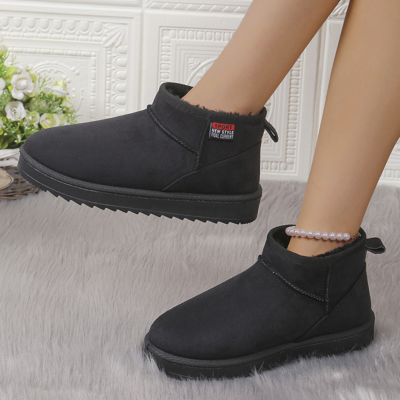Női téli hócsizma fleece béléses, csúszásmentes gumitalp, velúr felsőrész, boka magasságú