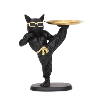 Podložak za ključeve s francuskim buldogom – smola, crtani stil, marka Chuchen Home Furnishing