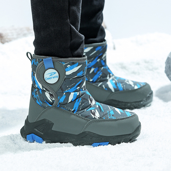 Детски снегоботи, унисекс, водоустойчива Oxford материя, възраст 4–16 г, ежедневен стил, висок връх