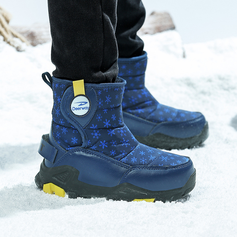 Детски снегоботи, унисекс, водоустойчива Oxford материя, възраст 4–16 г, ежедневен стил, висок връх