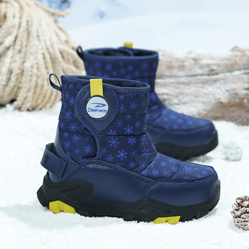 Детски снегоботи, унисекс, водоустойчива Oxford материя, възраст 4–16 г, ежедневен стил, висок връх