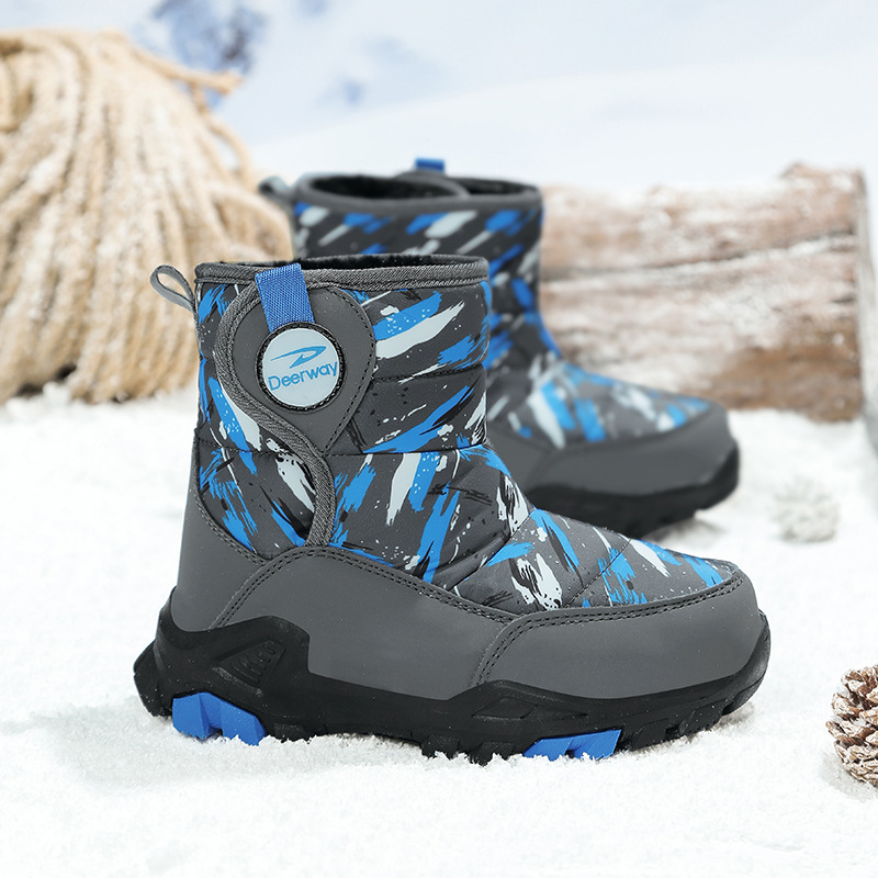 Детски снегоботи, унисекс, водоустойчива Oxford материя, възраст 4–16 г, ежедневен стил, висок връх