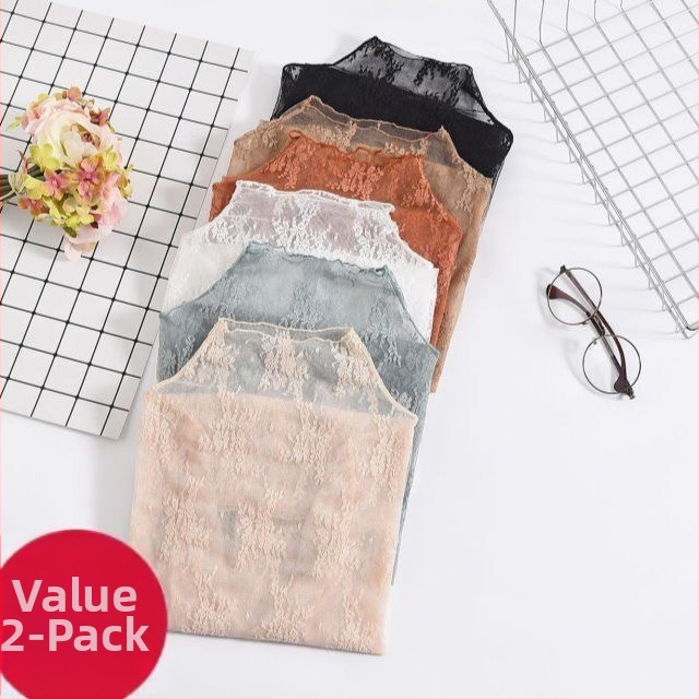 Moterų tuščiavidurio nėrinių pagrindinė palaidinė su ilgomis rankovėmis, pusiau aukštas kaklas, 80–90% poliesterio, 2024 m. pavasaris