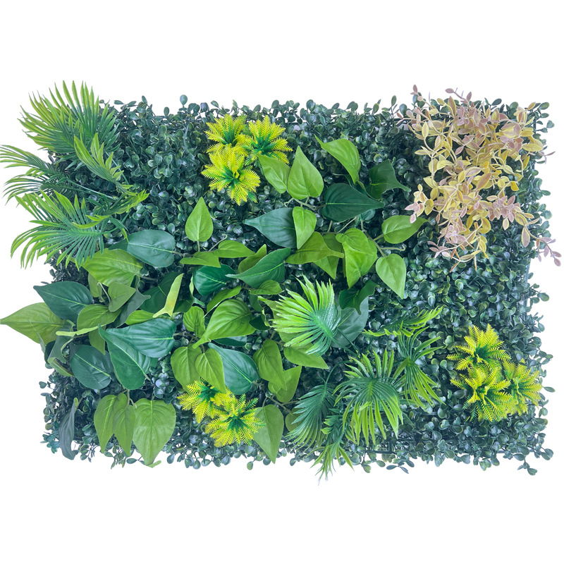 Yi Xiang Mesterséges gyep falpanel, Simulation turf sorozat, anyag: műanyag növény, testreszabás elérhető, félkézi/félgépes gyártási folyamat