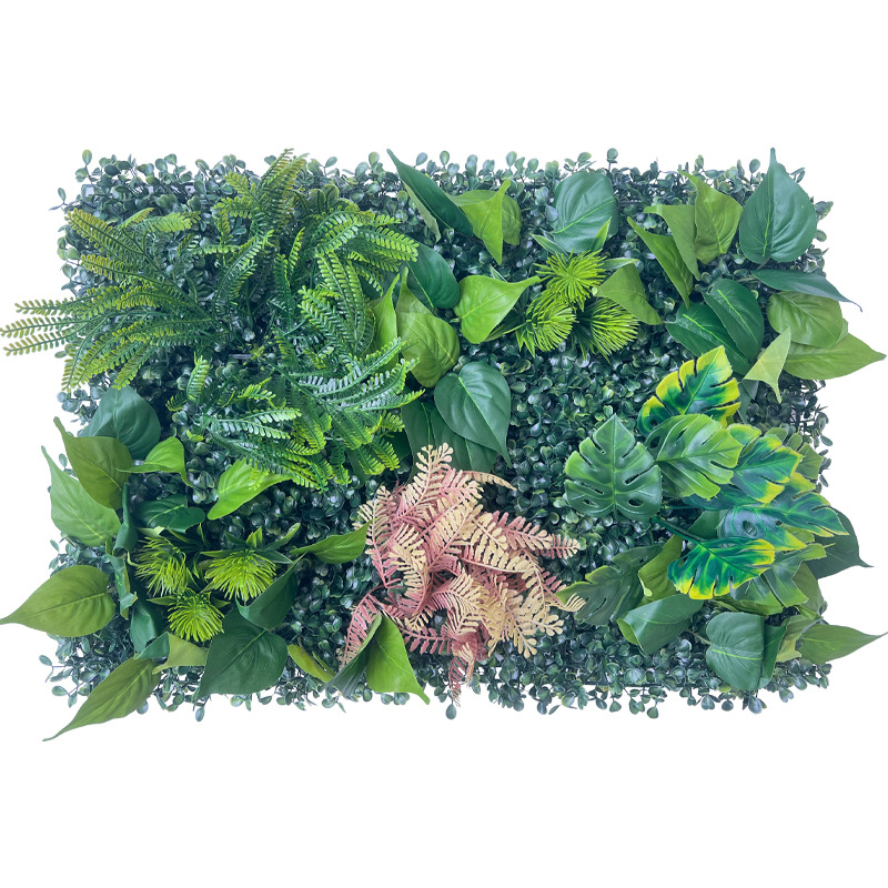 Yi Xiang Mesterséges gyep falpanel, Simulation turf sorozat, anyag: műanyag növény, testreszabás elérhető, félkézi/félgépes gyártási folyamat