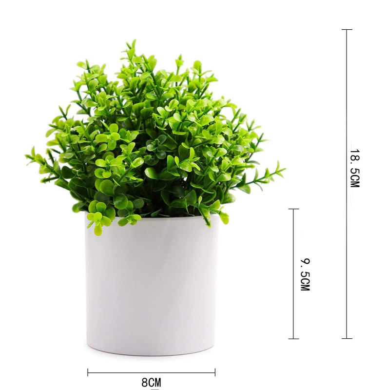 Dirbtinis eukalipto augalas staliniam dekorui su flokingo tekstūra, Daisy veislė, medžiaga: Kita, prekės ženklas: Kita