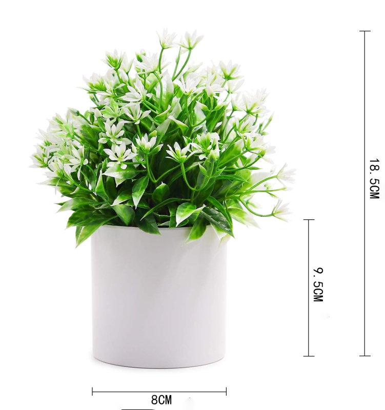 Dirbtinis eukalipto augalas staliniam dekorui su flokingo tekstūra, Daisy veislė, medžiaga: Kita, prekės ženklas: Kita