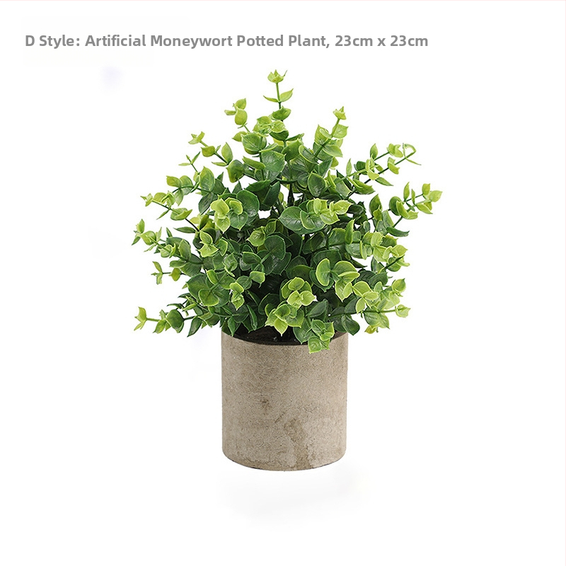 Dirbtinis eukalipto augalas staliniam dekorui su flokingo tekstūra, Daisy veislė, medžiaga: Kita, prekės ženklas: Kita